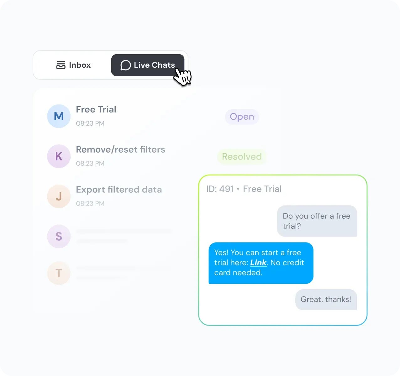 product-page-live-chat-highlight-dedicated- live- chat-inbox